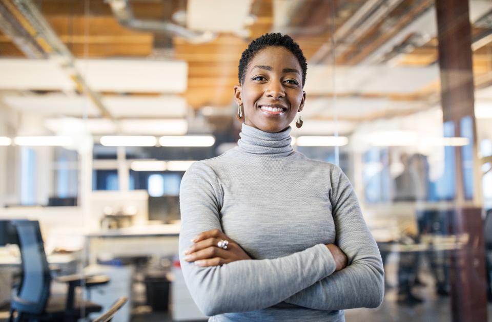 Confident businesswoman in office