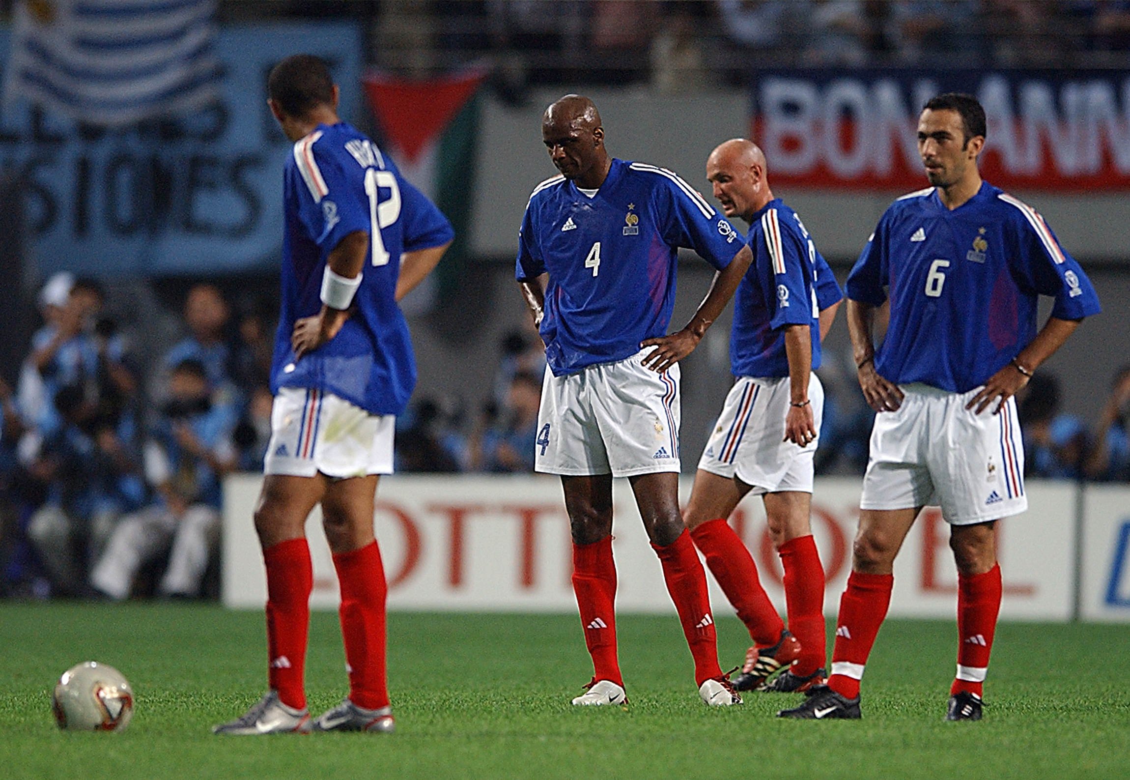 France went from champions in 1998 to group stage victims just four years later